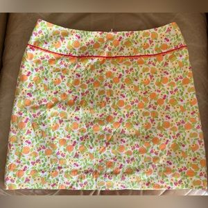 EUC Lilly Pulitzer Sidra stretch fruit print skirt 6